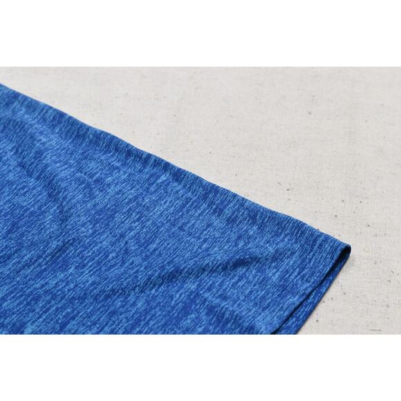 Under Armour Men's Tech Tee Blue Heather Regular Size LG Gym Run Short Sleeve - Picture 7 of 8